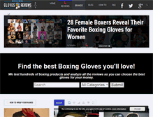 Tablet Screenshot of boxingglovesreviews.com